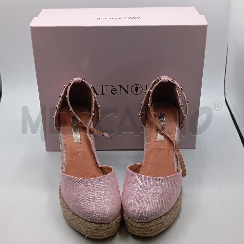 SANDALI D CAFENOIR RS GLITTER ZEPPA PAGLIA SCAT  | Mercatino dell'Usato Roma viale tirreno 1
