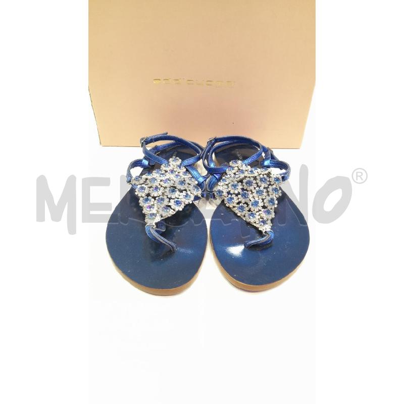 SANDALI D EDDICUOMO BL FIORI STRASS SCAT | Mercatino dell'Usato Roma viale tirreno 1