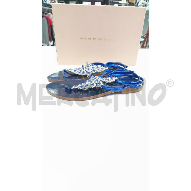 SANDALI D EDDICUOMO BL FIORI STRASS SCAT | Mercatino dell'Usato Roma viale tirreno 3