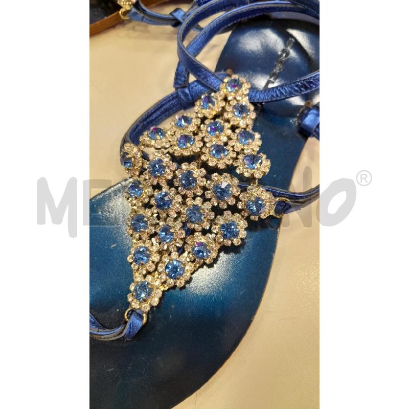 SANDALI D EDDICUOMO BL FIORI STRASS SCAT | Mercatino dell'Usato Roma viale tirreno 5