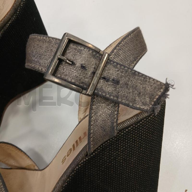 SANDALI D ESPADRILLAS ZEPPA GR NE METALL SCAT | Mercatino dell'Usato Roma viale tirreno 2