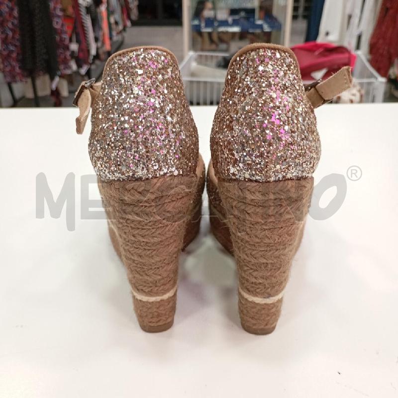 SANDALI D ESPADRILLES ZEPPA GLITTER SPUNTATA LACCIO LUNGO | Mercatino dell'Usato Roma viale tirreno 2
