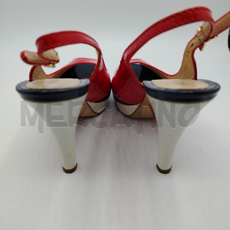 SANDALI D FENDI IN VERNICE ROSSO SLINGBACK | Mercatino dell'Usato Roma viale tirreno 5