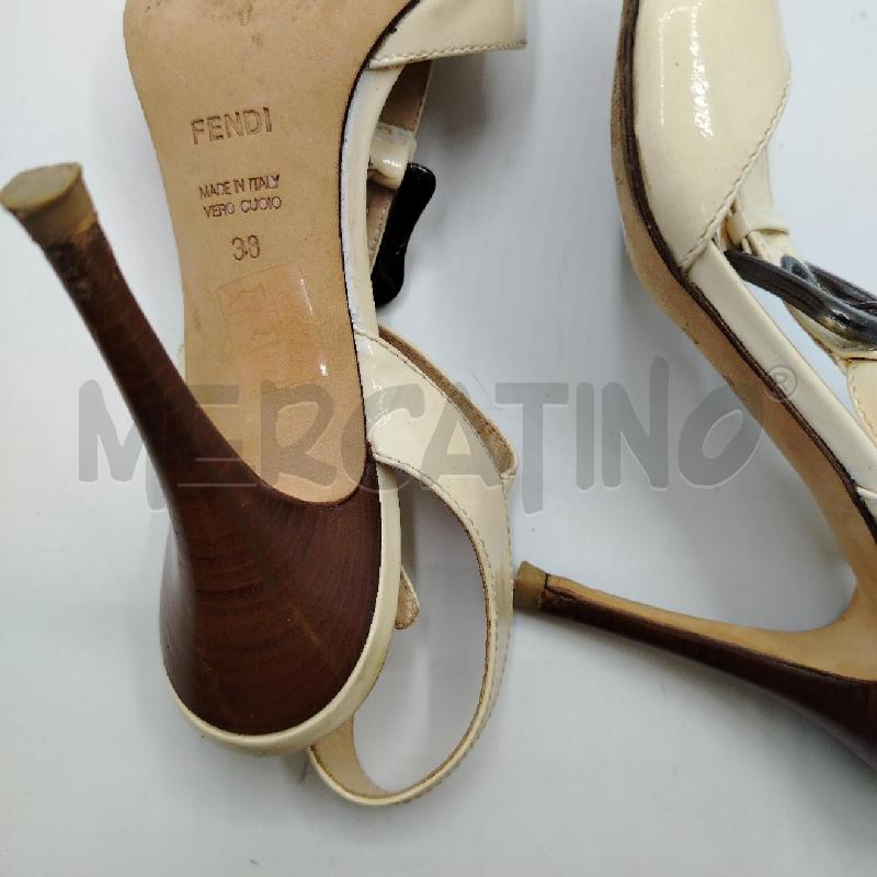 SANDALI D FENDI PANNA DEA RIV | Mercatino dell'Usato Roma viale tirreno 4