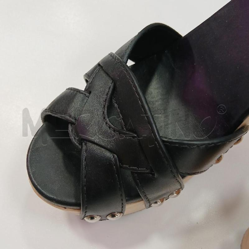 SANDALI D PRADA NERO TACCO IN LEGNO | Mercatino dell'Usato Roma viale tirreno 2