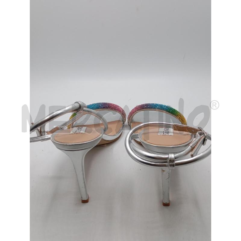 SANDALI D STEVE MADDEN ARGENTO FASCIA GLITTER MULTICOL | Mercatino dell'Usato Roma viale tirreno 3