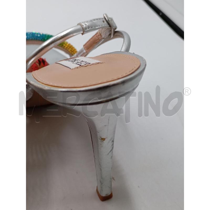 SANDALI D STEVE MADDEN ARGENTO FASCIA GLITTER MULTICOL | Mercatino dell'Usato Roma viale tirreno 4