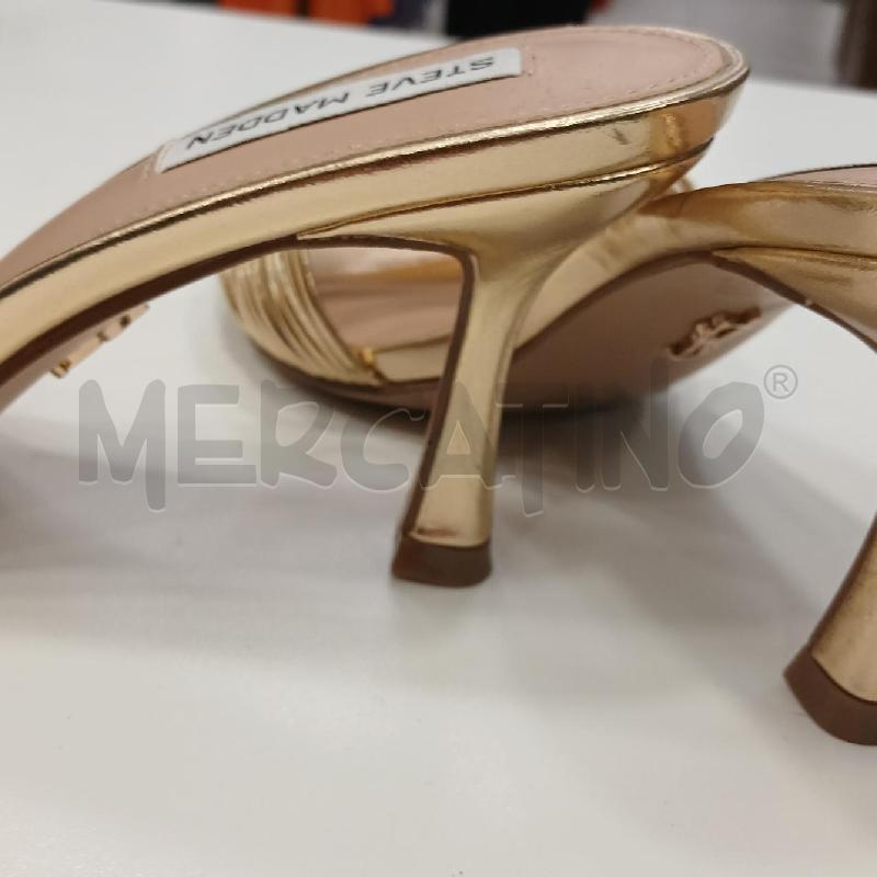 SANDALI D STEVE MADDEN DORATO FASCE FINE  | Mercatino dell'Usato Roma viale tirreno 3