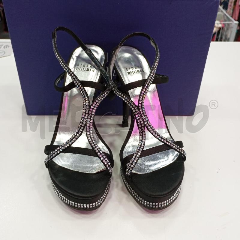 SANDALI D STUART WEITZMAN NE STRASS SCAT  | Mercatino dell'Usato Roma viale tirreno 1