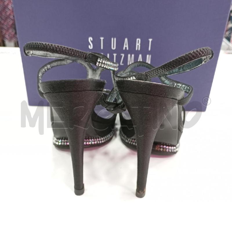 SANDALI D STUART WEITZMAN NE STRASS SCAT  | Mercatino dell'Usato Roma viale tirreno 2