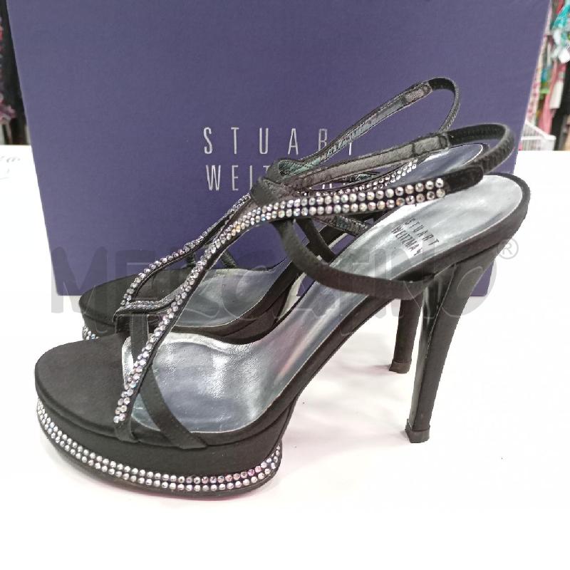 SANDALI D STUART WEITZMAN NE STRASS SCAT  | Mercatino dell'Usato Roma viale tirreno 3