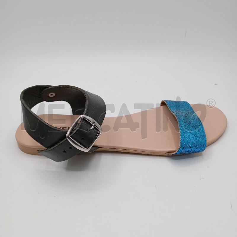 SANDALI D VIA VENETO NE FASCIA BL GLITTER  | Mercatino dell'Usato Roma viale tirreno 3