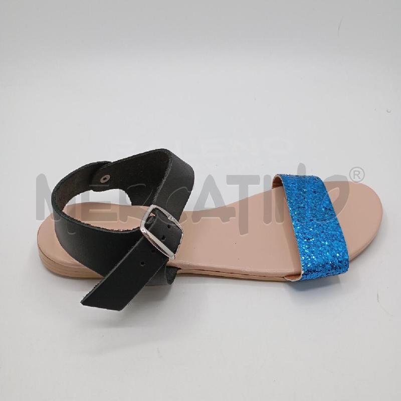 SANDALI D VIA VENETO NE FASCIA BL GLITTER  | Mercatino dell'Usato Roma viale tirreno 3
