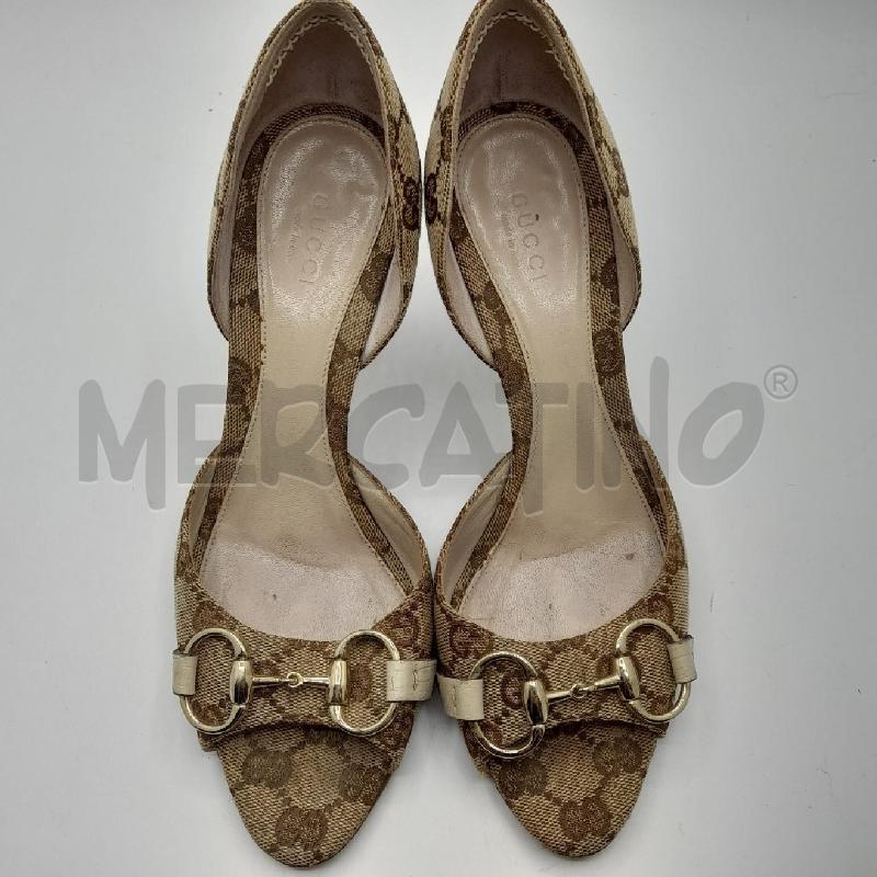 SCARPETTA IN TELA GUCCI BEIGE  | Mercatino dell'Usato Roma viale tirreno 2