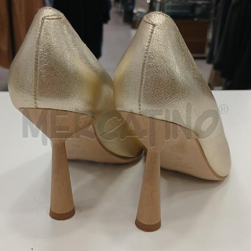 SCARPE D ANGEL ALARCON DORATI METALL TACCO CILIN | Mercatino dell'Usato Roma viale tirreno 3