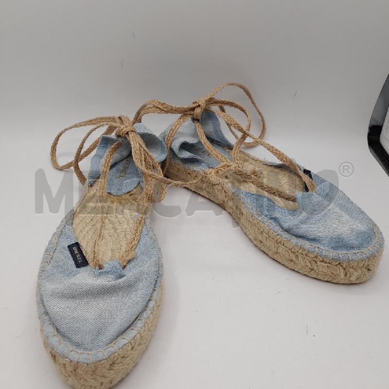 SCARPE D DIESEL DENIM CHIARO LACCI  | Mercatino dell'Usato Roma viale tirreno 1