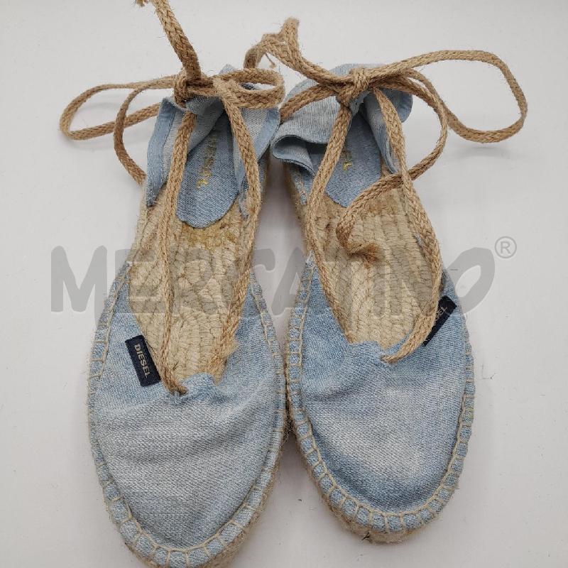 SCARPE D DIESEL DENIM CHIARO LACCI  | Mercatino dell'Usato Roma viale tirreno 2