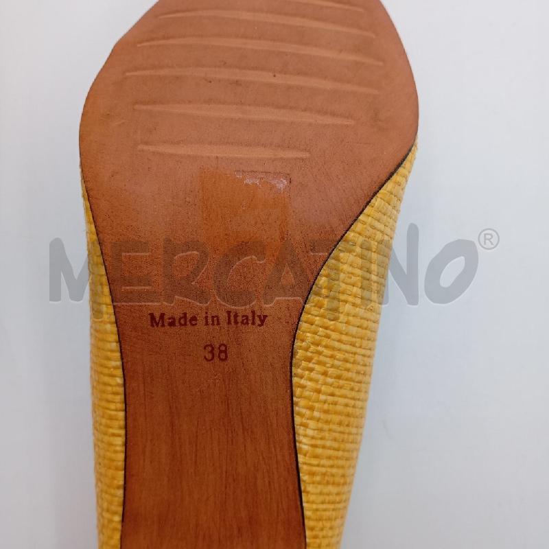 SCARPE D ELENA DEL CHIO PAGLIA INTRECCI TACCO NE  | Mercatino dell'Usato Roma viale tirreno 4