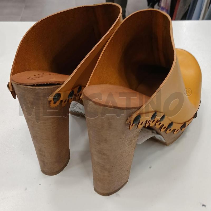 SCARPE D FLORIDETTI SENAPE CUOIO LEGNO | Mercatino dell'Usato Roma viale tirreno 2