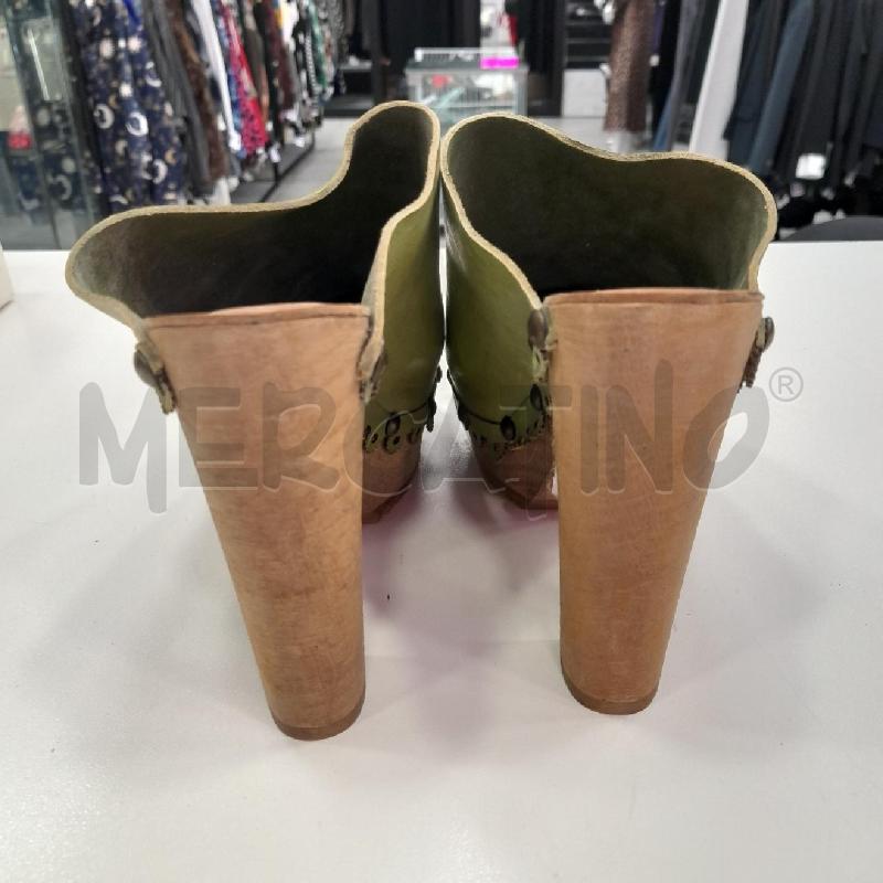 SCARPE D FLORIDETTI VE SABOT CUOIO LEGNO SCAT | Mercatino dell'Usato Roma viale tirreno 2