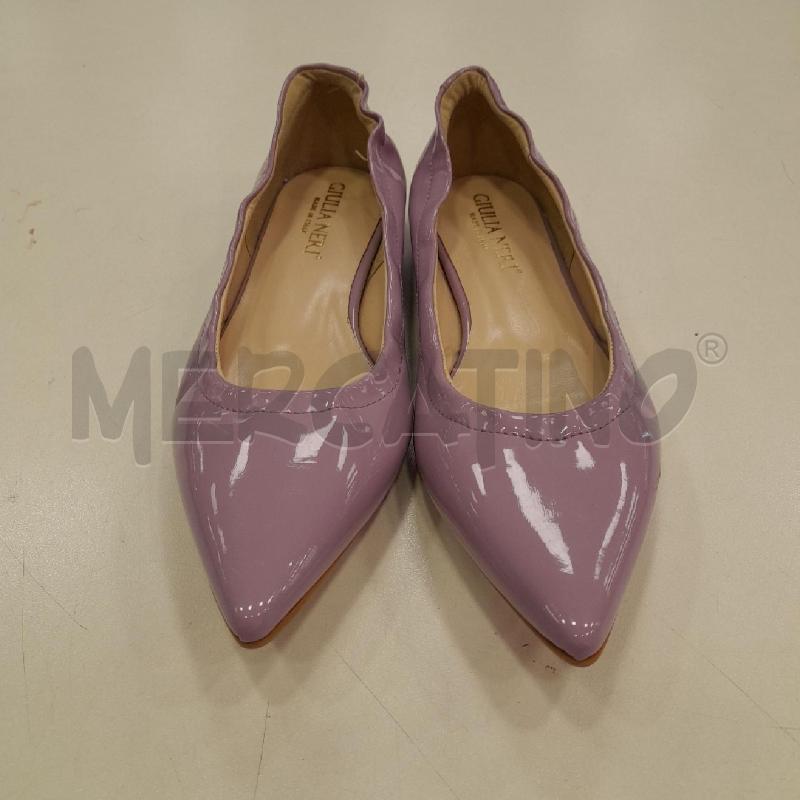 SCARPE D GIULIA NERI BALLERINA LILLA LUCIDA  | Mercatino dell'Usato Roma viale tirreno 1