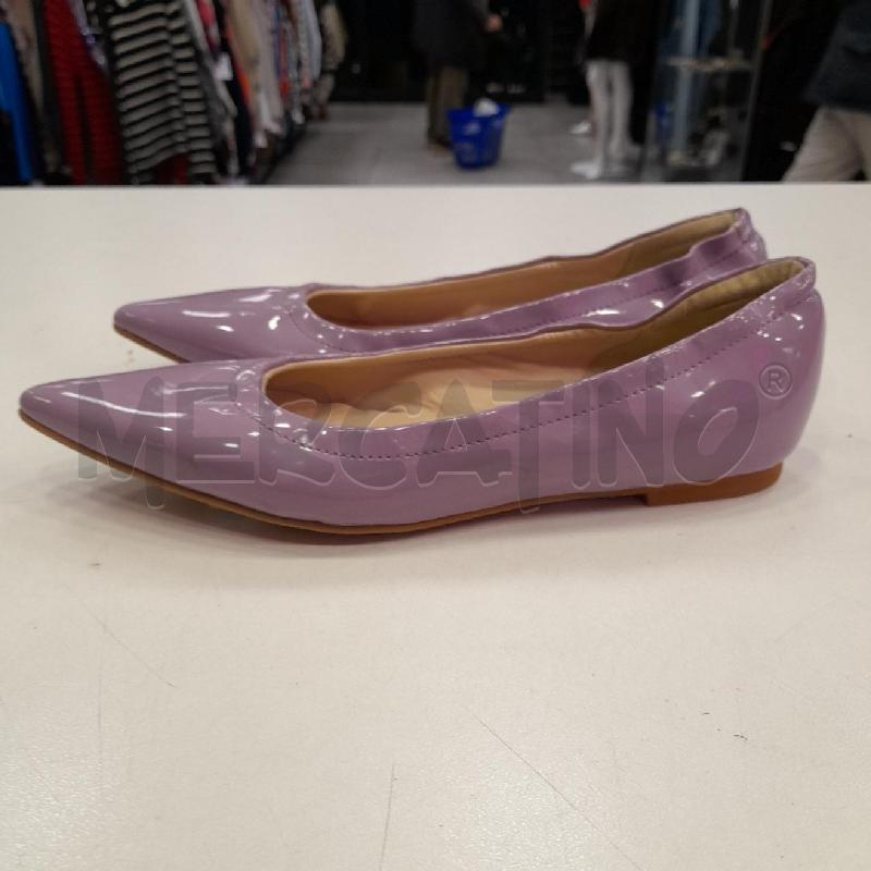 SCARPE D GIULIA NERI BALLERINA LILLA LUCIDA  | Mercatino dell'Usato Roma viale tirreno 3