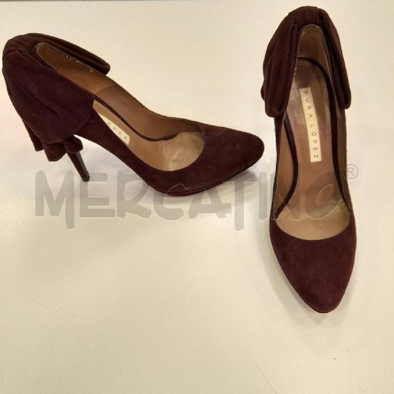 SCARPE D PURA LOPEZ BORDEAUX SCAM FIOCCO RETRO | Mercatino dell'Usato Roma viale tirreno 1