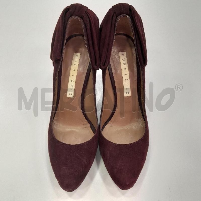 SCARPE D PURA LOPEZ BORDEAUX SCAM FIOCCO RETRO | Mercatino dell'Usato Roma viale tirreno 2