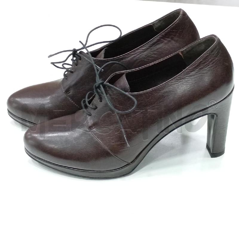 SCARPE D ROBERTA DEL CARLO STRINGATE TACCO COLOR MORO SCAT | Mercatino dell'Usato Roma viale tirreno 2
