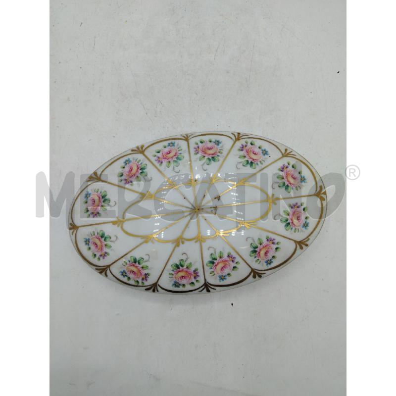 SCATOLA OVALE LIMOGES FIORI ROSA  | Mercatino dell'Usato Roma viale tirreno 1