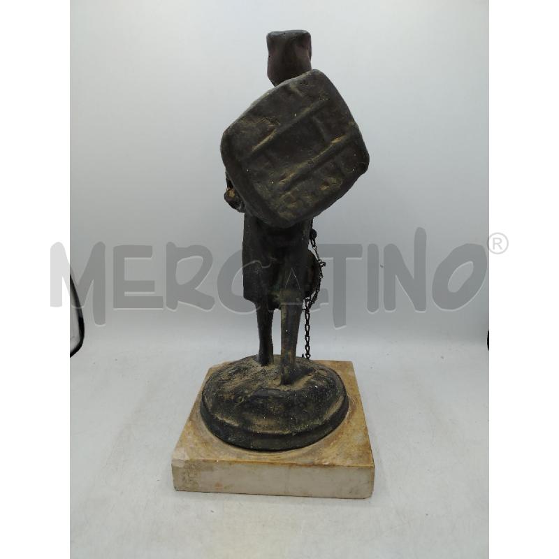 SCULTURA BRONZO ATT ACHILLE D'ORSI PESCATORE CON PIPA | Mercatino dell'Usato Roma viale tirreno 3