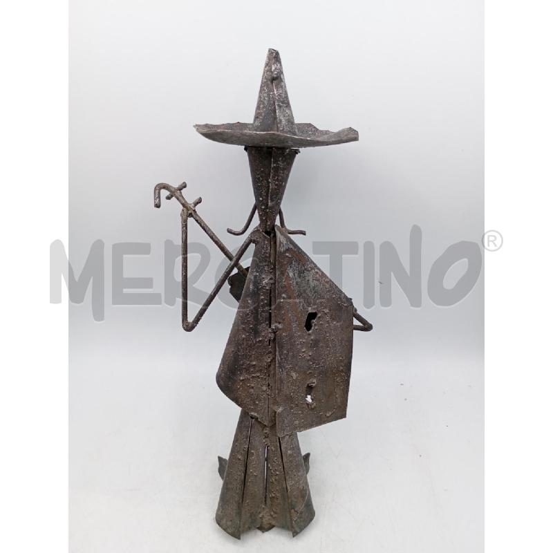 SCULTURA FERRO BATTUTO UOMO CHITARRA | Mercatino dell'Usato Roma viale tirreno 3