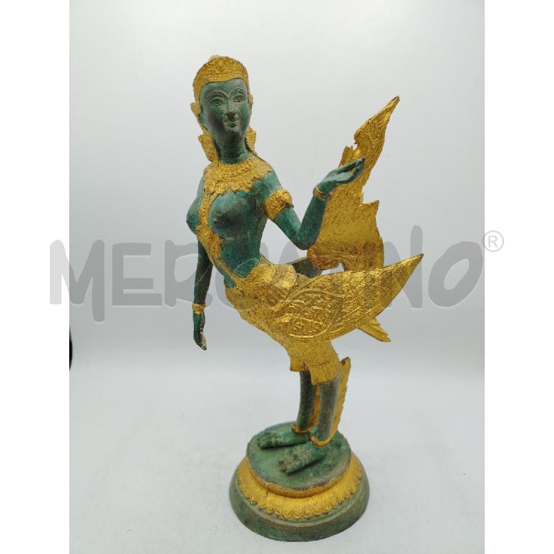 SCULTURA TAILANDESE VERDE ORO | Mercatino dell'Usato Roma viale tirreno 1