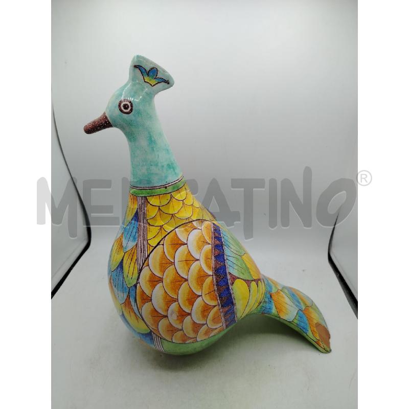 SCULTURA VOLATILE POLICROMA DA RIV | Mercatino dell'Usato Roma viale tirreno 1