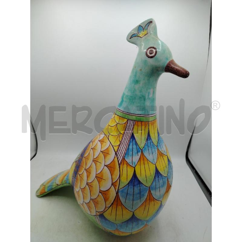 SCULTURA VOLATILE POLICROMA DA RIV | Mercatino dell'Usato Roma viale tirreno 3