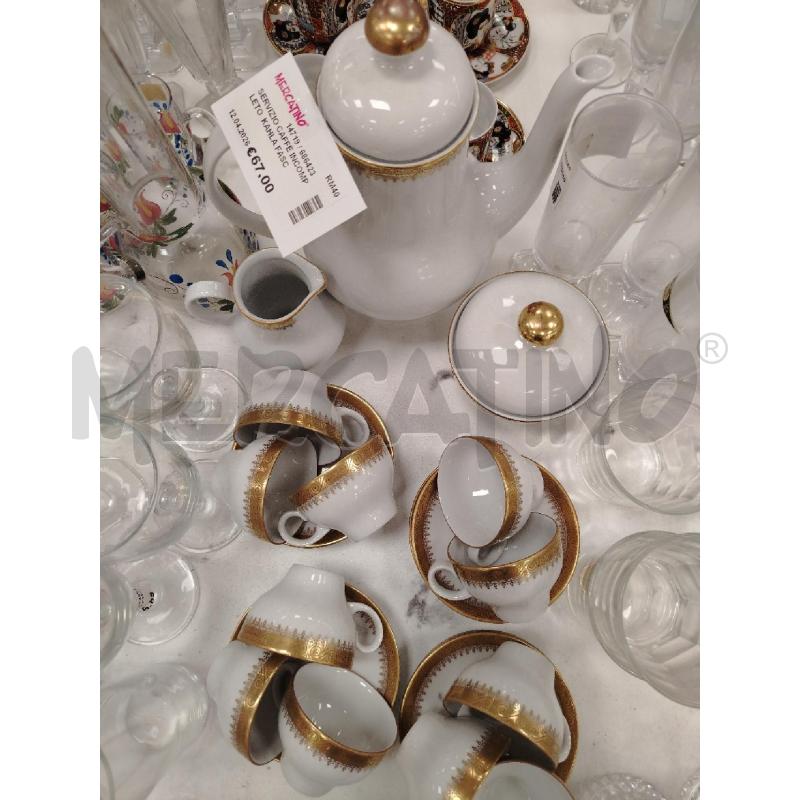 SERVIZIO CAFFÈ INCOMPLETO  KAHLA FASCIA ORO | Mercatino dell'Usato Roma viale tirreno 4
