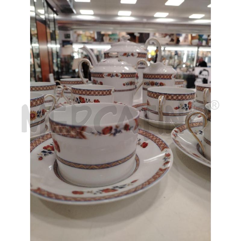 SERVIZIO THÈ LIMOGES 9 PZ FIORI DECORATI | Mercatino dell'Usato Roma viale tirreno 2