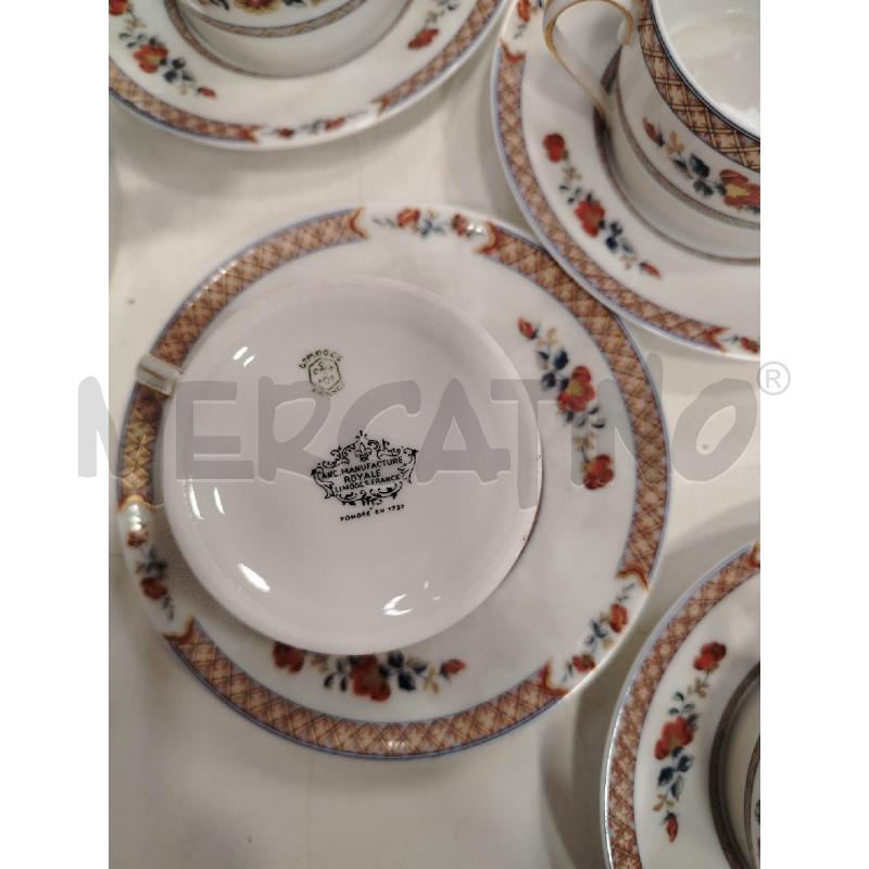 SERVIZIO THÈ LIMOGES 9 PZ FIORI DECORATI | Mercatino dell'Usato Roma viale tirreno 4