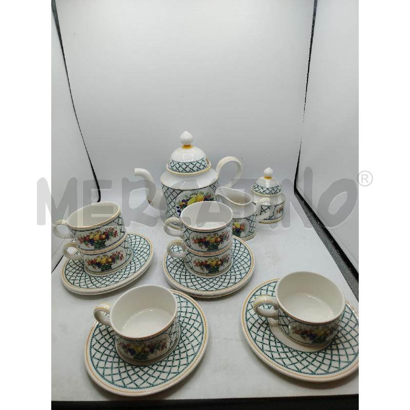 SERVIZIO THÈ VILLEROY BOCH MODELLO BASKET | Mercatino dell'Usato Roma viale tirreno 1