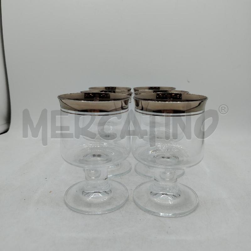 SET 6 BICCHIERI FASCIA ARGENTATA THOMAS | Mercatino dell'Usato Roma viale tirreno 1