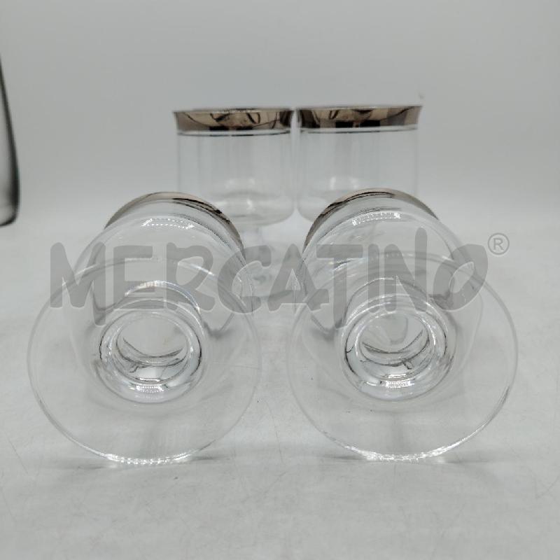 SET 6 BICCHIERI FASCIA ARGENTATA THOMAS | Mercatino dell'Usato Roma viale tirreno 3