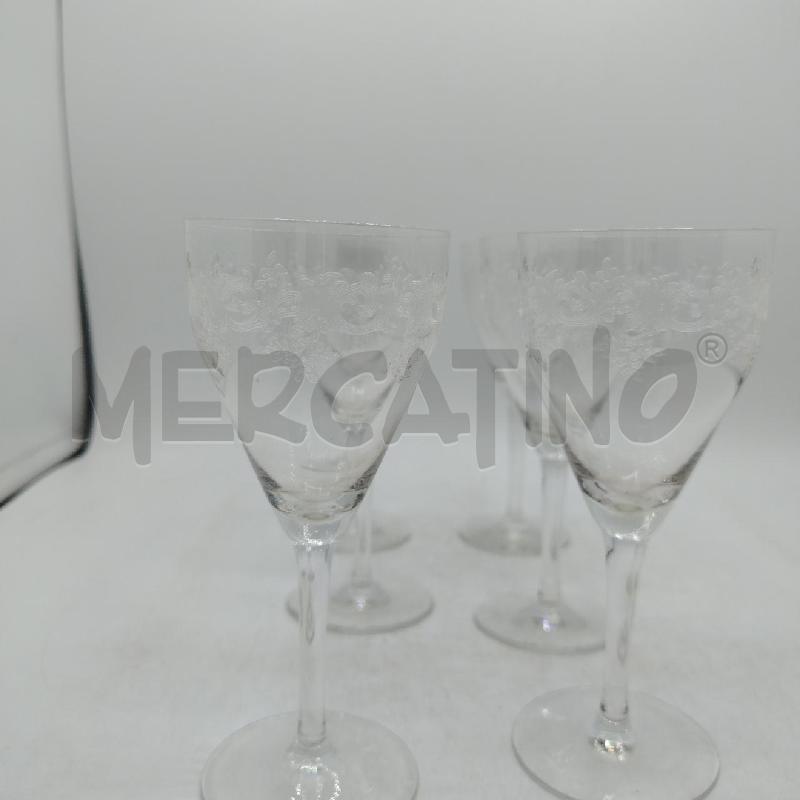 SET 6 CALICI CRISTALLO DECORATI | Mercatino dell'Usato Roma viale tirreno 2