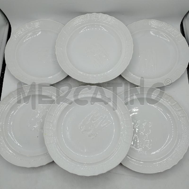 SET 6 PIATTINI VECCHIO GINORI COMM 1984 | Mercatino dell'Usato Roma viale tirreno 1