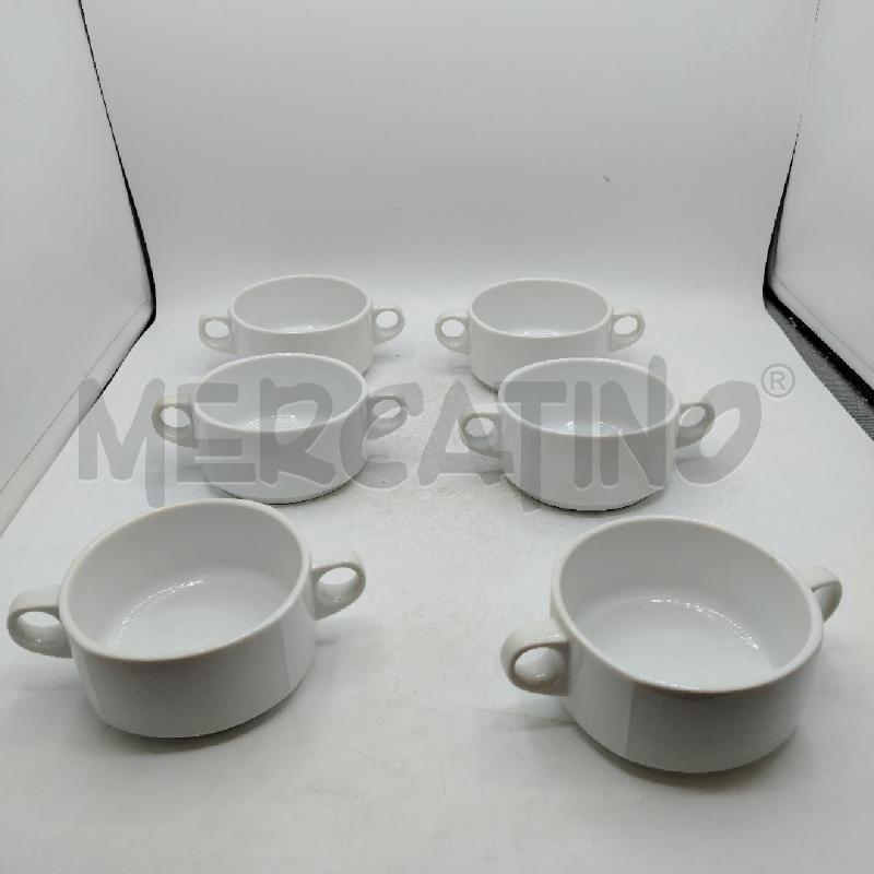 SET 6 TAZZE CONSOMMÈ ROSENTHAL | Mercatino dell'Usato Roma viale tirreno 1
