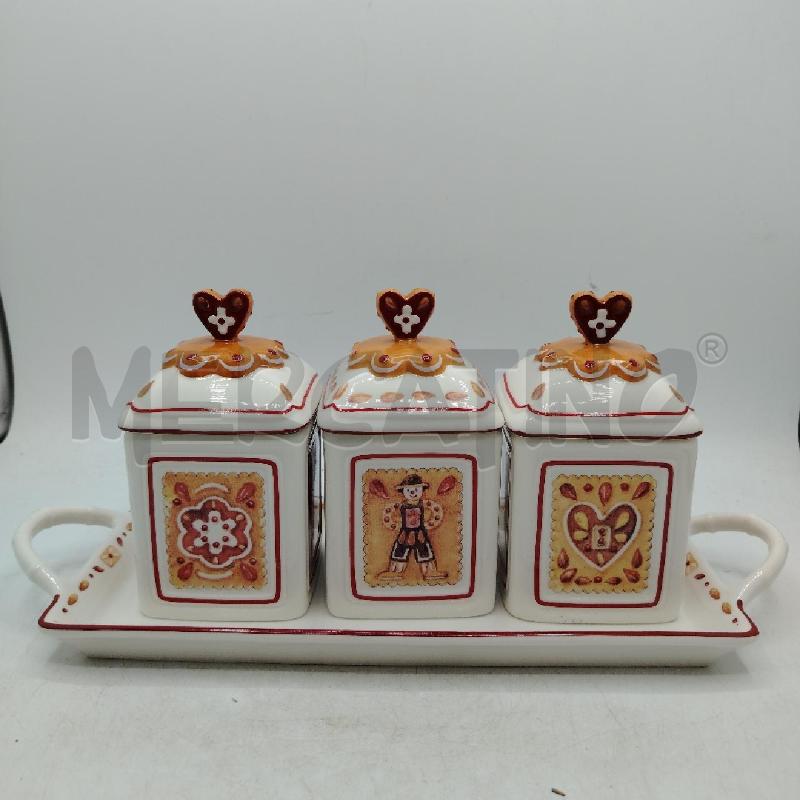 SET BARATTOLI CON VASSOIO VILLEROY GINGER CHARM | Mercatino dell'Usato Roma viale tirreno 1