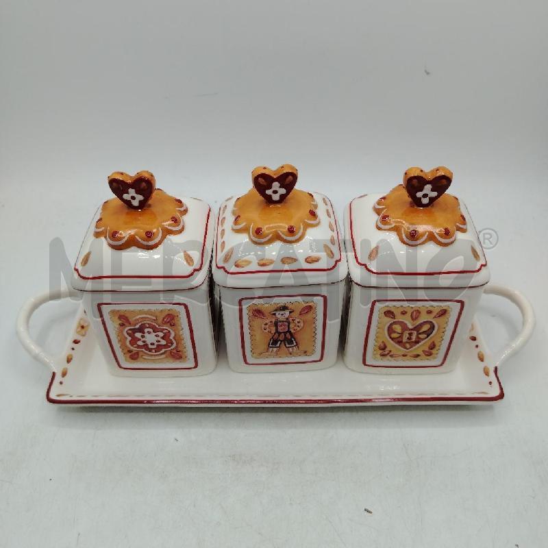 SET BARATTOLI CON VASSOIO VILLEROY GINGER CHARM | Mercatino dell'Usato Roma viale tirreno 2