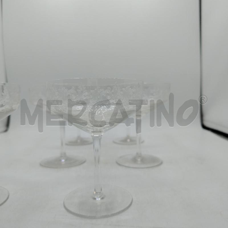 SET COPPE CRISTALLO DECORATI | Mercatino dell'Usato Roma viale tirreno 2