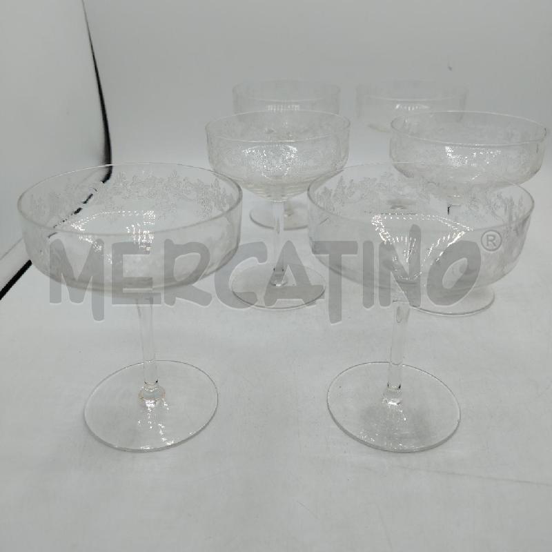 SET COPPE CRISTALLO DECORATI | Mercatino dell'Usato Roma viale tirreno 3