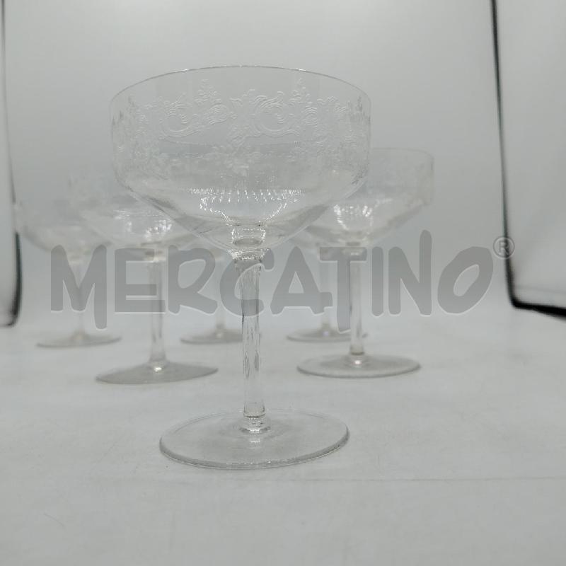 SET COPPE CRISTALLO DECORATI | Mercatino dell'Usato Roma viale tirreno 4