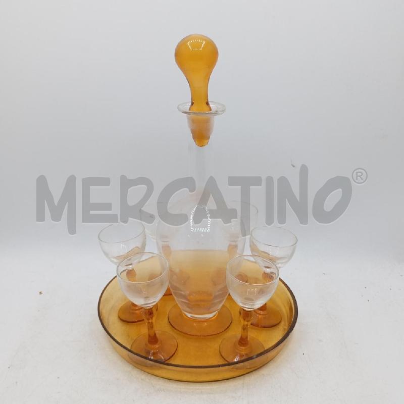 SET LIQUORE LIBERTY VETRO AMBRATO | Mercatino dell'Usato Roma viale tirreno 2
